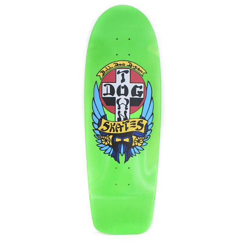 Dogtown 10" x 30" OG Bull Dog 70s Lime Green Classic Skateboard Deck 5150 Skate Shop