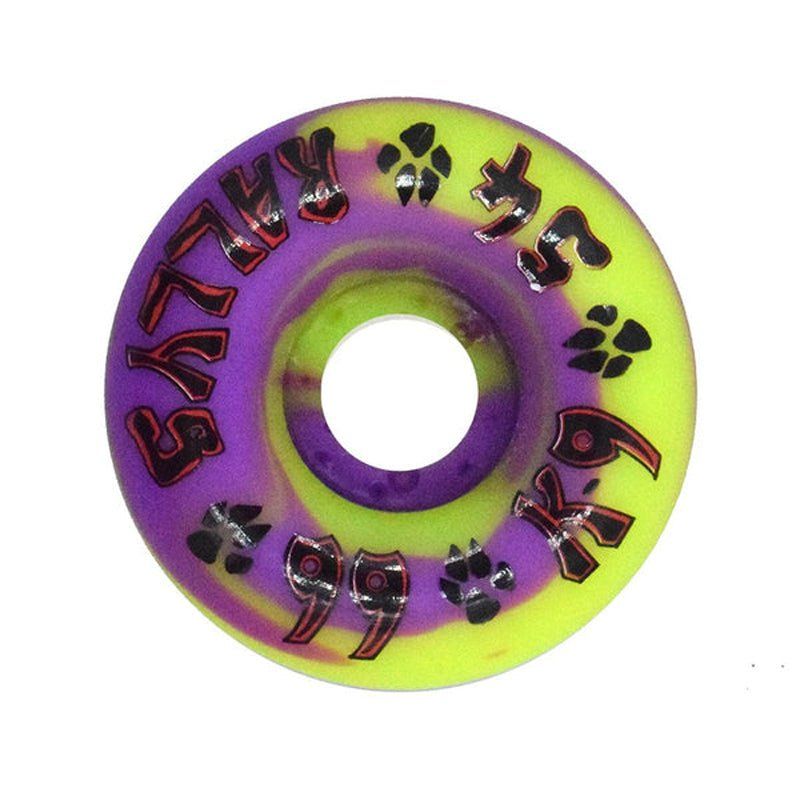 Dogtown 54mm x 99a K-9 Rallys Purple / Yellow Swirl Skateboard Wheels 4pk 5150 Skate Shop