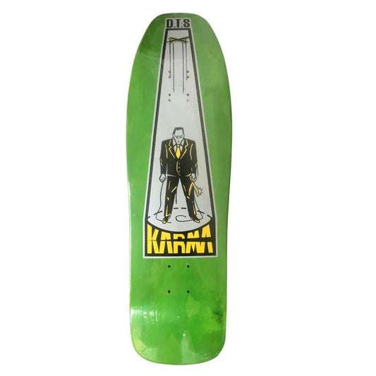 Dogtown 9.625" x 32.375" Karma Tsocheff Puppet (GREEN STAIN) Skateboard Deck-5150 Skate Shop