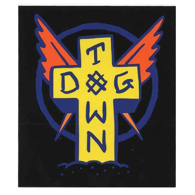 Dogtown Skateboards 3.25" x 3.75" Black Scratch Cross Sticker 5150 Skate Shop