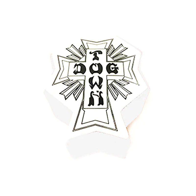 Dogtown Skateboards 3" Cross Logo White Curb Wax 5150 Skate Shop