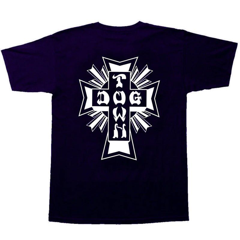 Dogtown Skateboards Navy/White Cross Logo T-Shirts 5150 Skate Shop