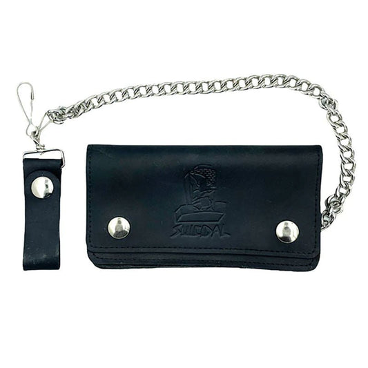 Dogtown Skateboards Suicidal Large Leather Chain Wallet-5150 Skate Shop