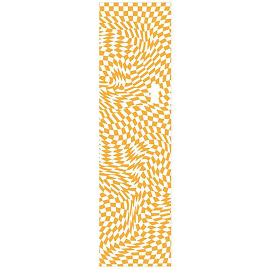 Grizzly 9" x 33" Trippy Checkerboard Orange Perforated Skateboard Grip Tape-5150 Skate Shop