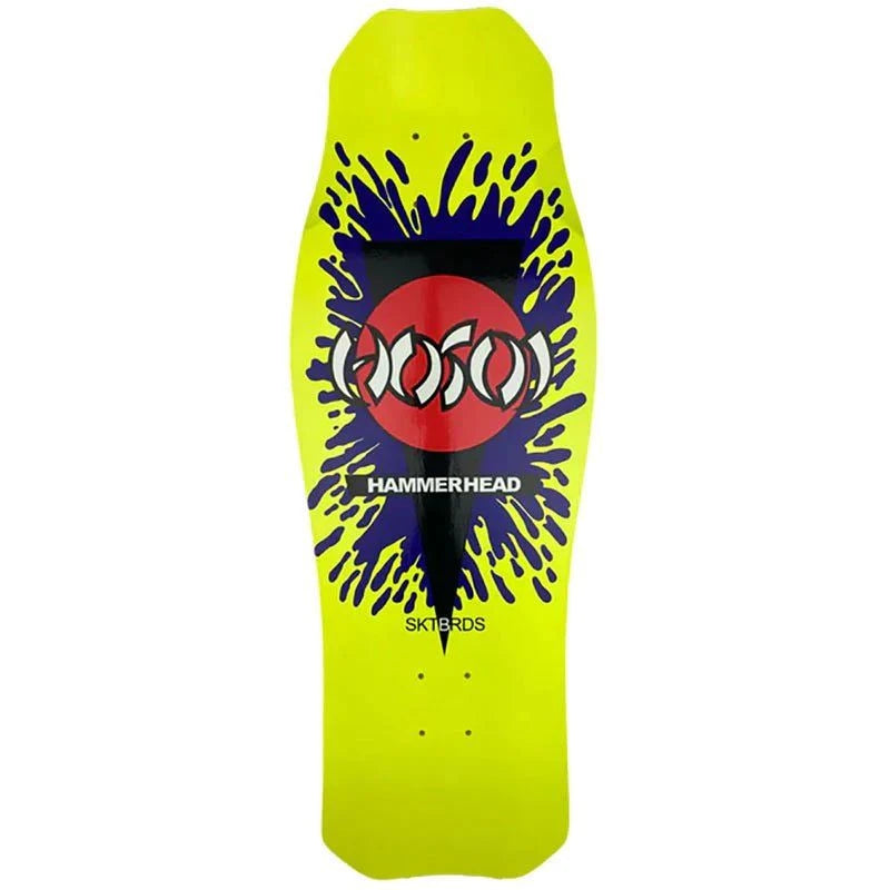 Hosoi 10.5" x 31" NEON YELLOW O.G. Hammerhead Splat Skateboards Deck 5150 Skate Shop