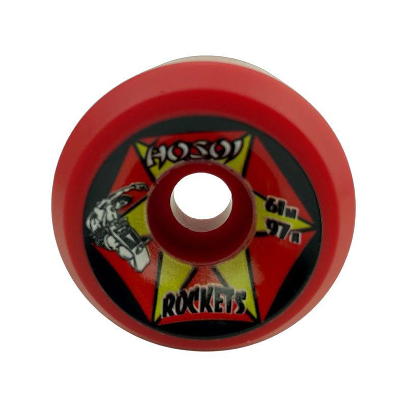 Hosoi 61mm 97a Rockets Red Skateboard Wheels 4pk 5150 Skate Shop