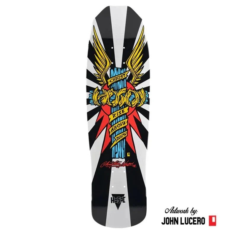 Hosoi 9" x 33.25" Wings White Skateboard Deck 5150 Skate Shop