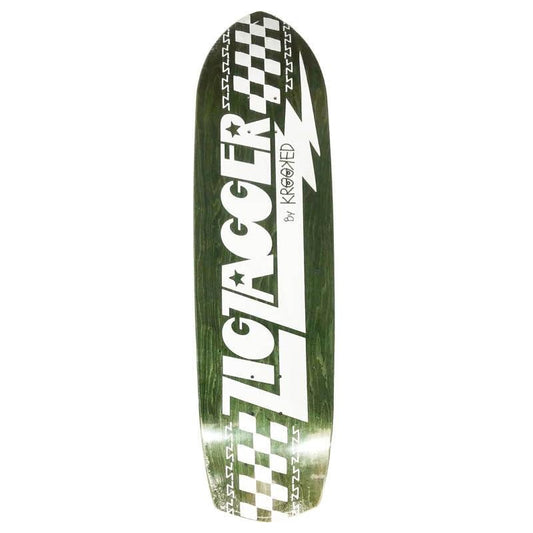 Krooked 8.62" Zig Zagger Green Stained Skateboard Deck-5150 Skate Shop