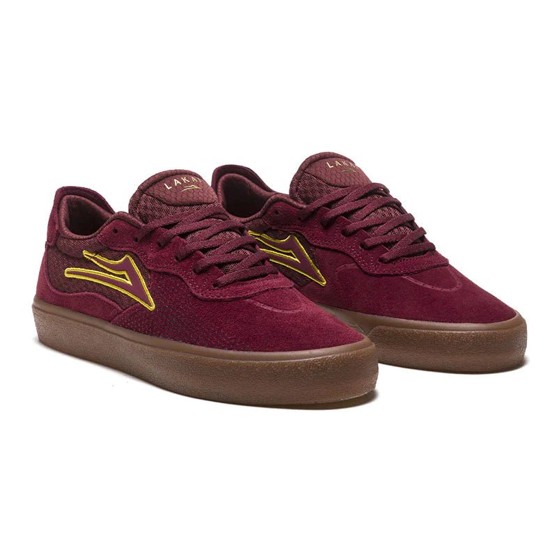 Lakai ESSEX BURGUNDY SUEDE LEATHER TEXTILE Shoes