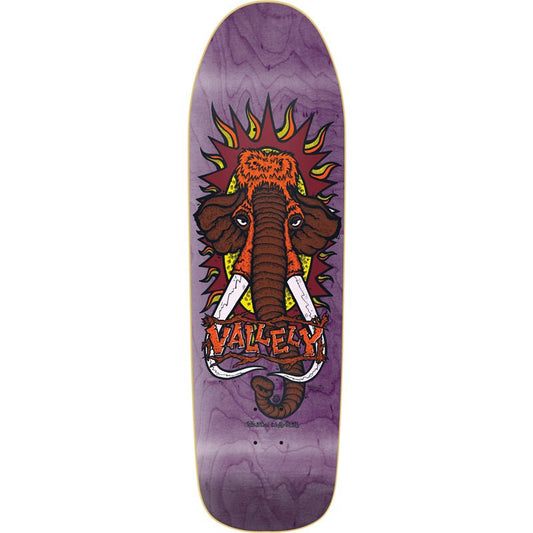 New Deal 9.5" x 32.37" Vallely Mammoth Purple Screen Print Skateboard Deck-5150 Skate Shop