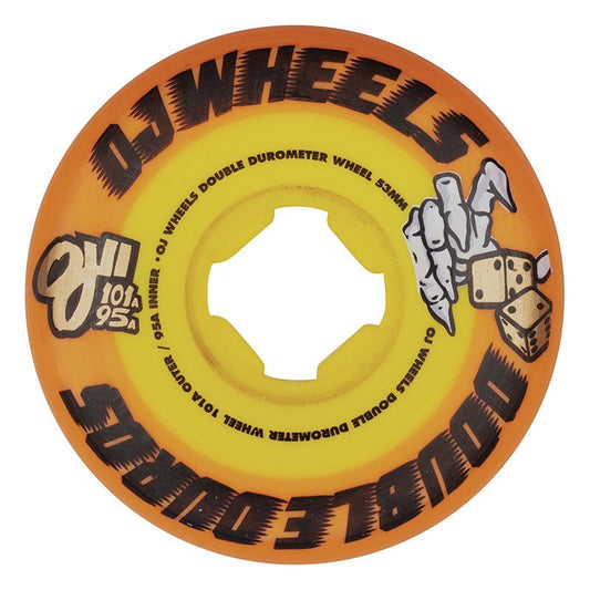 OJ 53mm 101a/95a Double Duro Orange Yellow Skateboard Wheels 4pk-5150 Skate Shop
