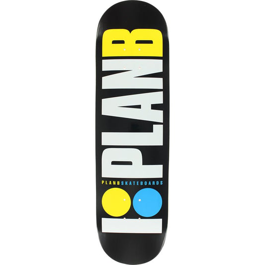 Plan B 8.25" OG Neon Black/White/Yellow/Blue Skateboard Deck-5150 Skate Shop