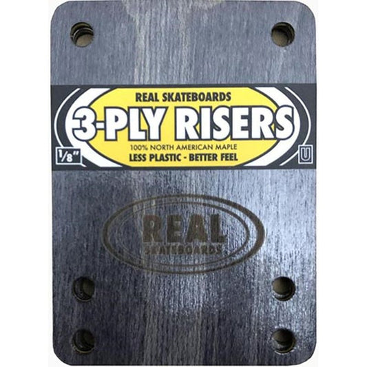 Real Skateboards 1/8" 3-Ply Wooden Universal Risers 2pk-5150 Skate Shop