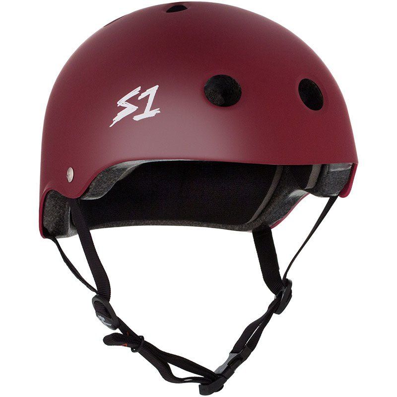 S1 Helmet Co. Lifer MAROON MATTE Helmets 5150 Skate Shop