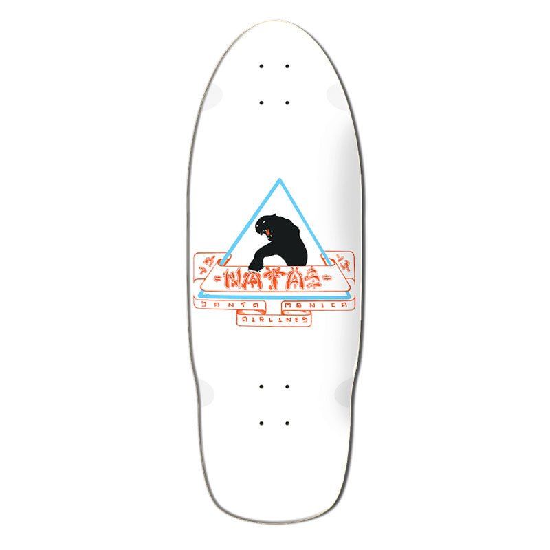 Santa Monica Airlines 10" x 29" White Dip Natas (SMA) Skateboard Deck 5150 Skate Shop