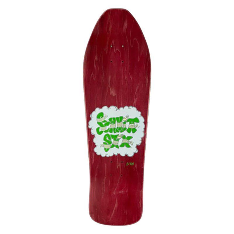 Schmitt Stix 9.5" x 30.5" Allen Midgett Magic Train RED STAIN Skateboard Deck 5150 Skate Shop