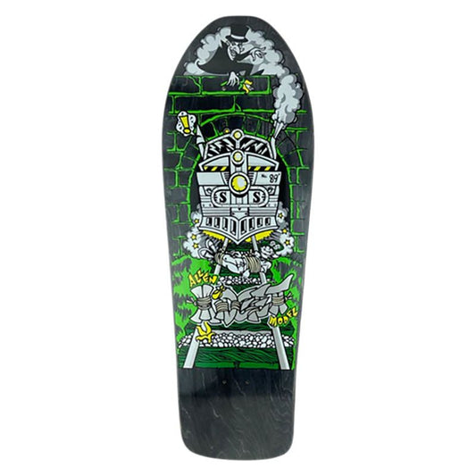 Schmitt Stix 9.5" x 30.5" Allen Midgett Magic Train (BLACK STAIN) Skateboard Deck-5150 Skate Shop