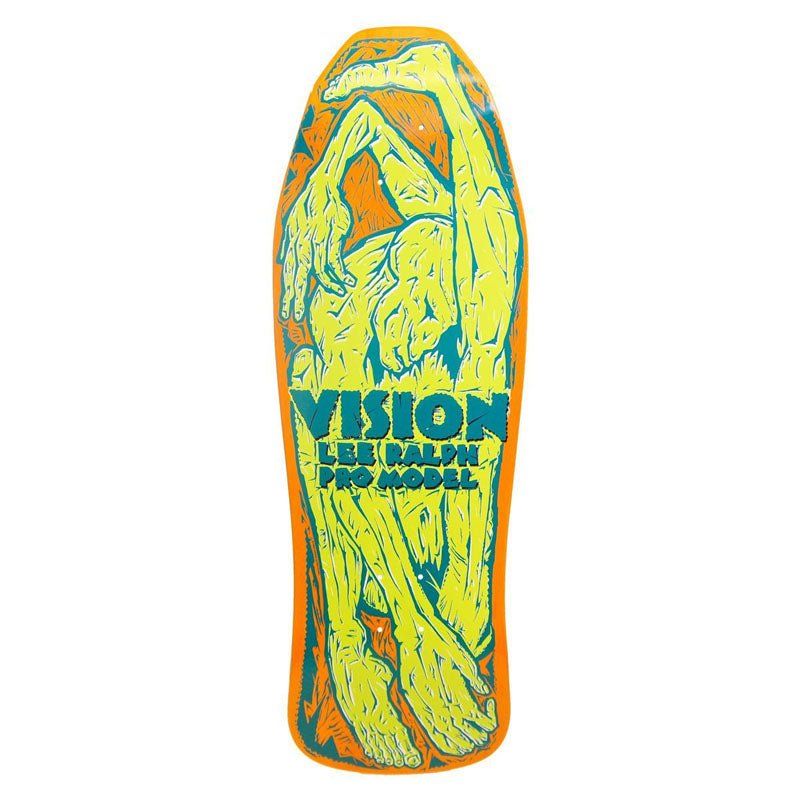 Vision 10.25" x 30.75" Lee Ralph Modern Concave (ORANGE/GREEN) Skateboard Deck 5150 Skate Shop