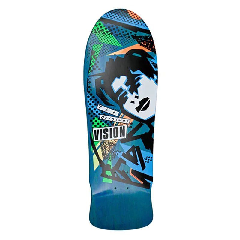 Vision 10" x 30.25" MG Modern Concave BLUE STAIN Skateboard Deck 5150 Skate Shop