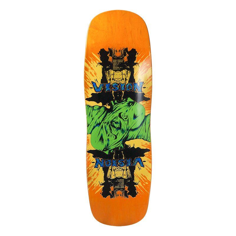 Vision 9.5" x 32.5" Double Vision ORANGE STAIN Skateboard Deck 5150 Skate Shop