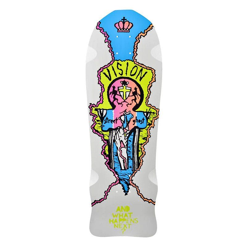 Vision 9.75" x 29.75" Street Old Ghost WHITE DIP Skateboard Deck 5150 Skate Shop