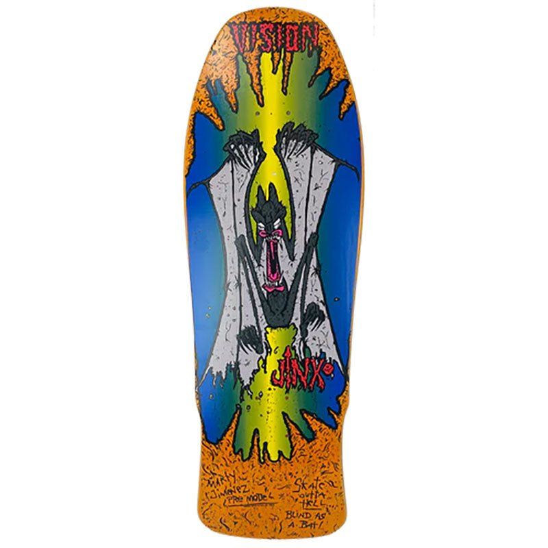Vision 9.75" x 31" Original Jinx Orange Stain Skateboard Deck 5150 Skate Shop