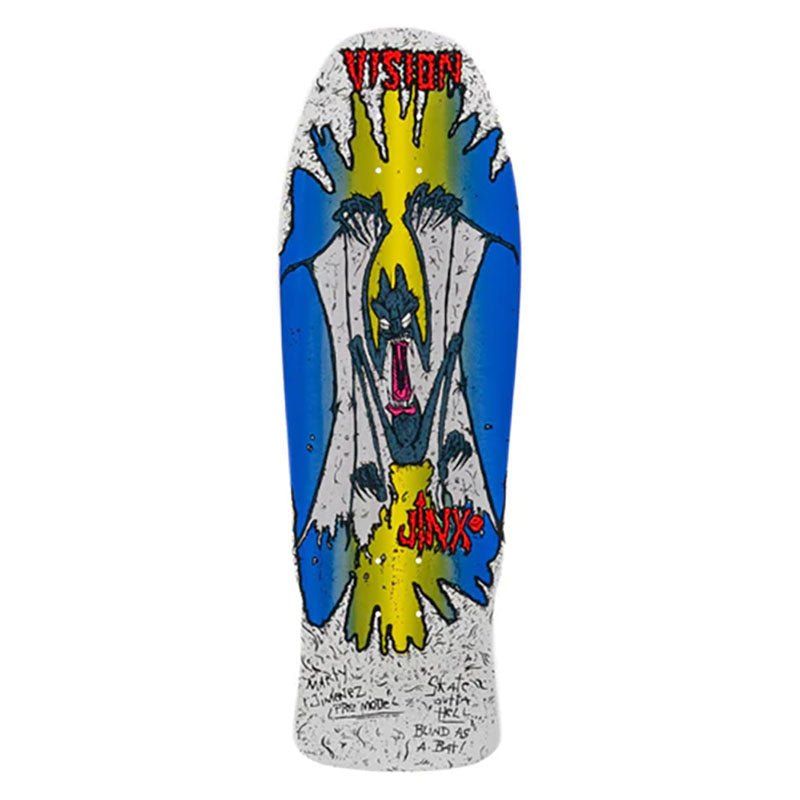 Vision 9.75" x 31" Original Jinx White/Blue Skateboard Deck 5150 Skate Shop