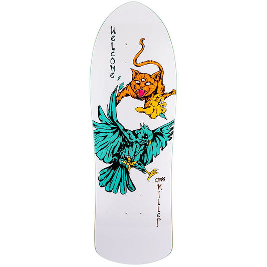 Welcom 10" x 30" Chris Miller Prequel On Crossbone White Skateboard Deck