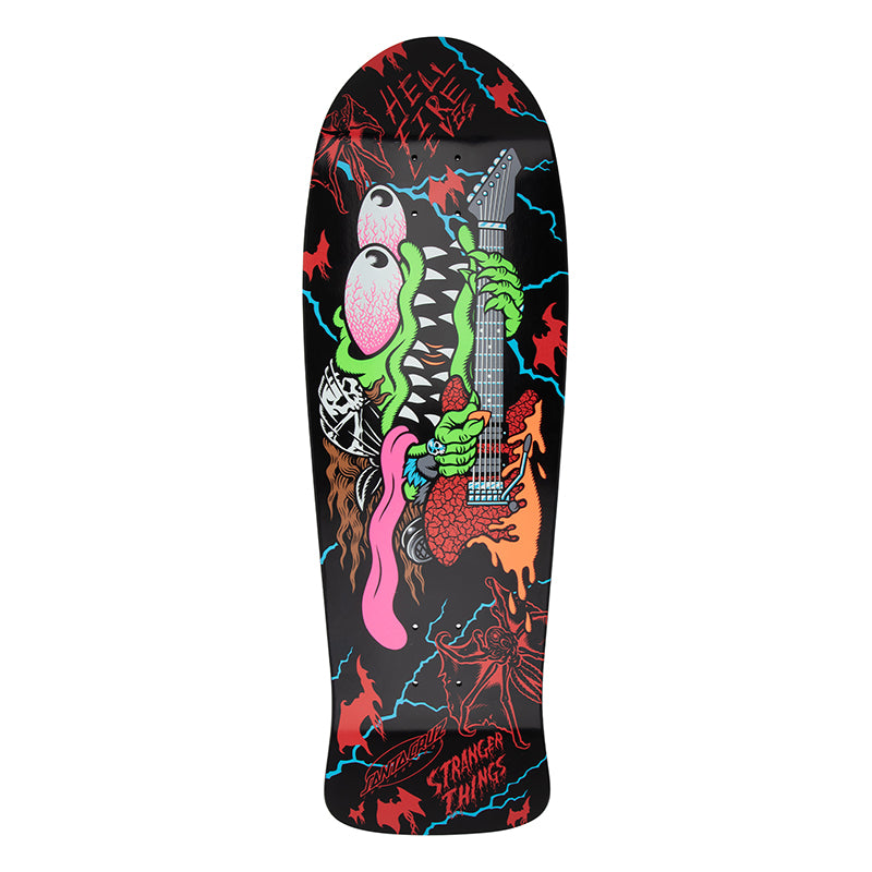 Santa Cruz 10.1" x 31.13" Stranger Things Meek Slasher Eddie Singed Skateboard Deck