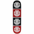 Element 8.0" QUADRANT  WHITE W/BLACK/RED Skateboard Deck