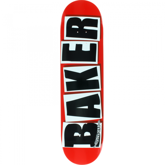 BAKER 8.475" x 31.875" BRAND LOGO RED/BLACK Skateboard Deck (Mellow Concave)