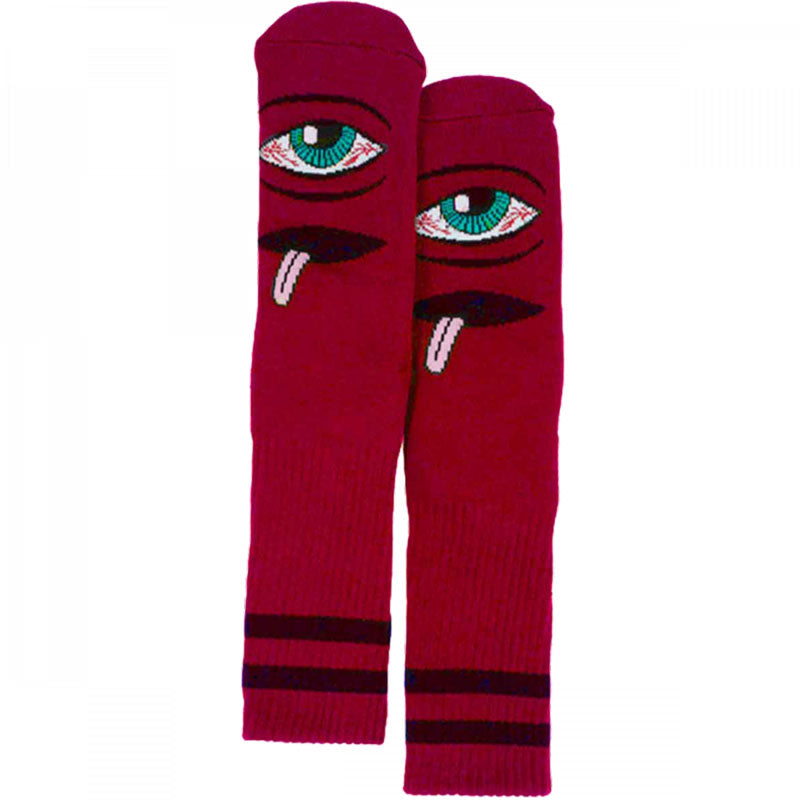 Toy Machine Bloodshot Eye Red Crew Socks 1pr