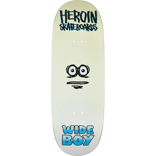 HEROIN 10.75" x 32.1" WIDE BOY FACE EGG Skateboard Deck