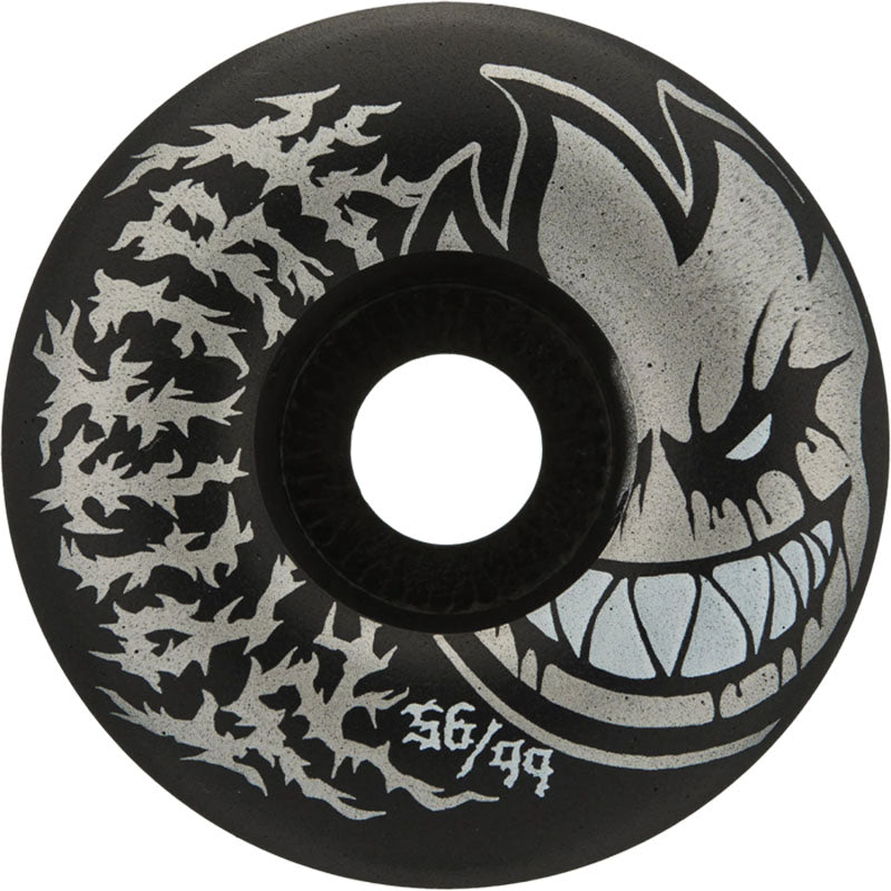 Spitfire 56mm 99a F4 BH RADIAL FULL DEATHMASK II BLACK Skateboard Wheels 4pk
