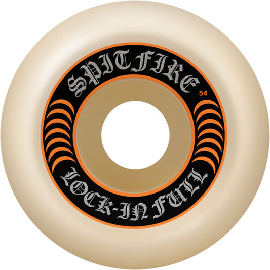 Spitfire 54mm 99a F4 LOCK-IN FULL NAT/ORG Skateboard Wheels 4pk