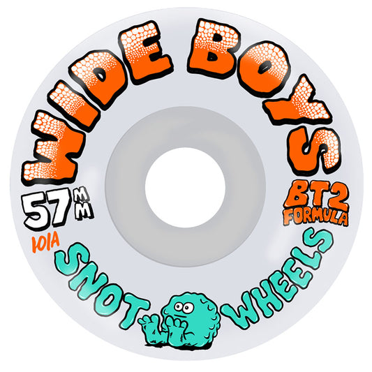 SNOT 57mm 101a WIDE BOYS CLEAR/ORANGE Skateboard Wheels (Set of 4)