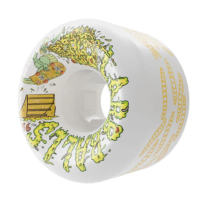 Slime Balls 56mm 99a Sam Hitz White Full Combo Skateboard Wheels 4pk