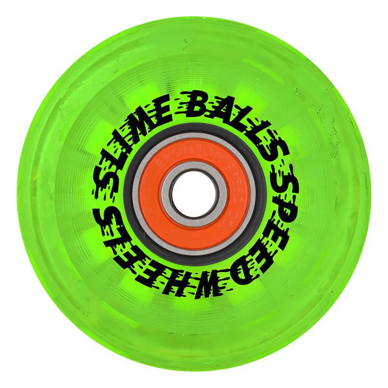 Slime Balls 60mm 78a SB Cafe Light Ups OG Slime Green Skateboard Wheels 4pk