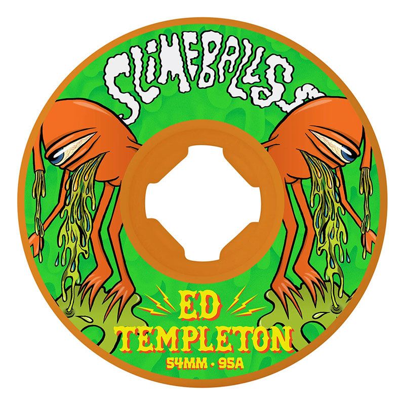 Slime Ball 54mm  95a Ed Templeton Vomit Mini Orange Hardline Skateboard Wheels 4pk
