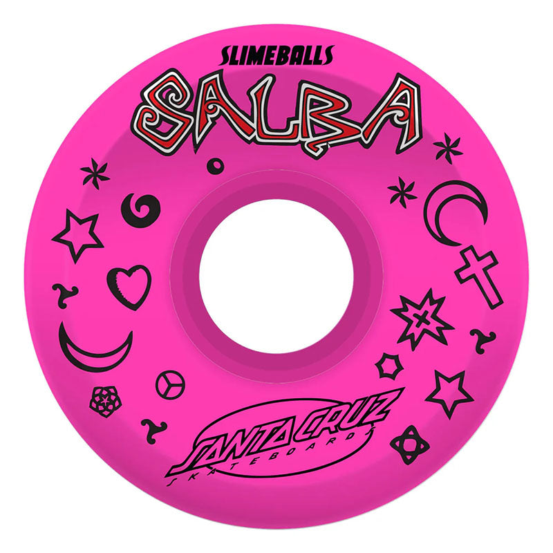 Slime Balls 60mm 78a Salba Witch Doctor Reissue OG Slime Pink Skateboard Wheels 4pk