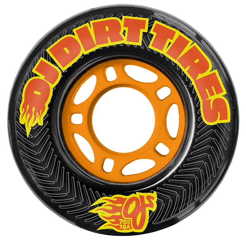 OJ 70mm 78a Dirt Tires Thunder Juice Black Skateboard Wheels 4pk