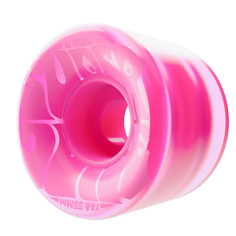 OJ 55mm 78a Bubble Gum Mini Super Juice Transparent Pink Skateboard Wheels 4pk