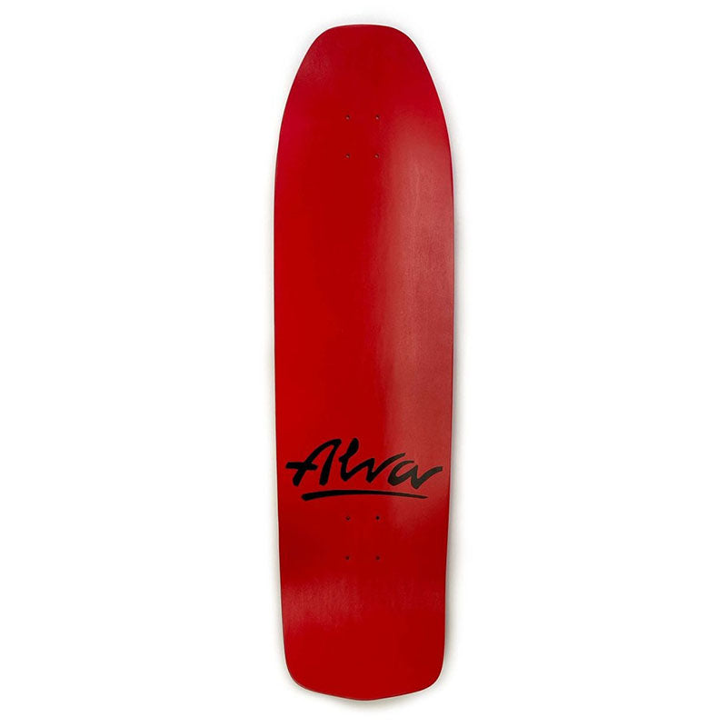 ALVA 10" x  36.25" Short Stuff Red Dipped Shaped Wheel Wells Skateboard Deck
