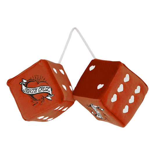 Santa Cruz Banner Heart Hanging Dice Set Red OS Womens (ON THE WAY)