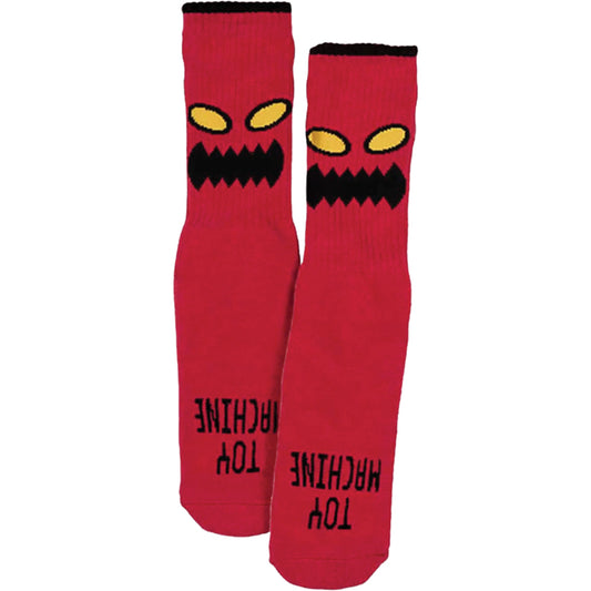 Toy Machine  MONSTER YOUTH CREW RED Socks 1pr