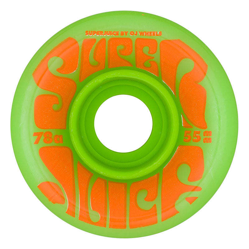 OJ 55mm 78a Mini Super Juice Green Skateboard Wheels 4pk