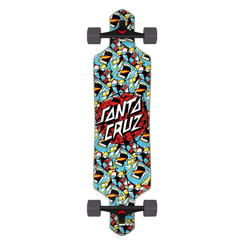 Santa Cruz Screaming Scratched Hand Dot 9.0" x 36" Drop Thru Cruiser Complete Longboard (Dylans Special)