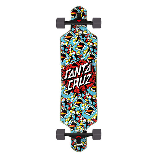 Santa Cruz Screaming Scratched Hand Dot 9.0" x 36" Drop Thru Cruiser Complete Longboard (Dylans Special)