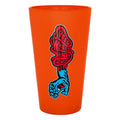 Speed Wheels Screaming Hand Pint Glass OS - Orange Unisex