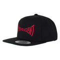 Independent Span Embroidered Snapback Structured Hat Black/Dk Red OS Unisex